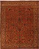 Tabriz Orange Hand Knotted 101 X 128 Area Rug 400-17152 Thumb 0