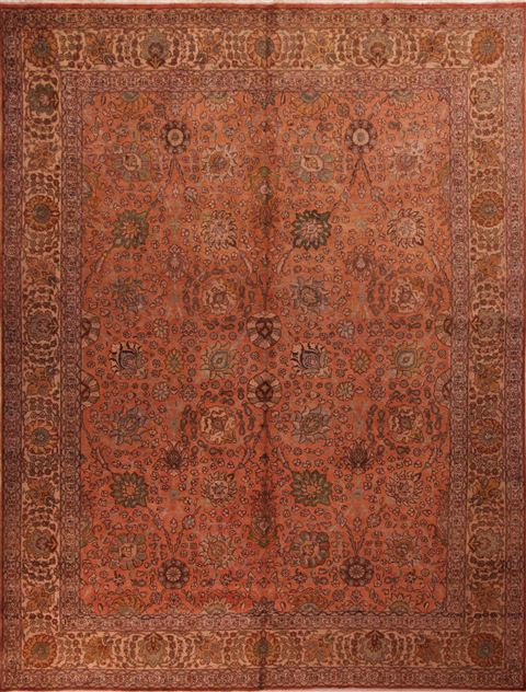 Tabriz Purple Hand Knotted 910 X 130 Area Rug 400-17153 Image 0