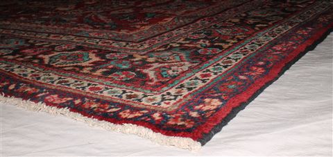 Mahal Red Square Hand Knotted 105 X 107 Area Rug 400-17154 Image 11