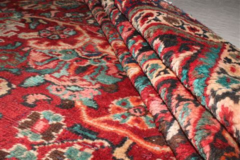Mahal Red Square Hand Knotted 105 X 107 Area Rug 400-17154 Image 14