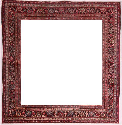 Mahal Red Square Hand Knotted 105 X 107 Area Rug 400-17154 Image 15