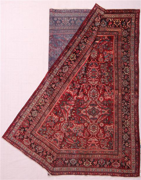 Mahal Red Square Hand Knotted 105 X 107 Area Rug 400-17154 Image 2