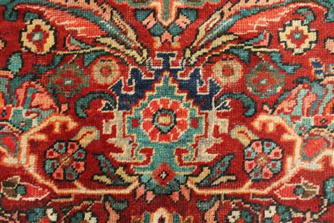 Mahal Red Square Hand Knotted 105 X 107 Area Rug 400-17154 Image 4