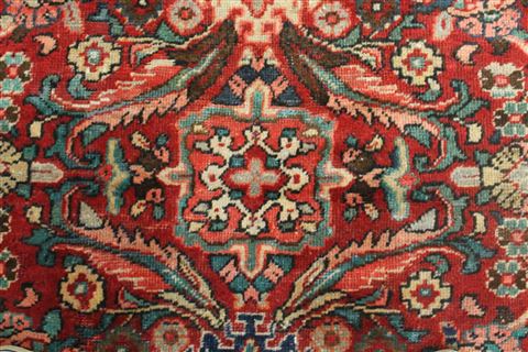 Mahal Red Square Hand Knotted 105 X 107 Area Rug 400-17154 Image 5