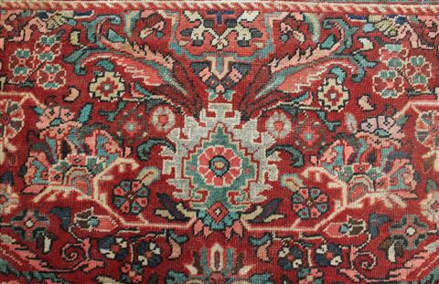 Mahal Red Square Hand Knotted 105 X 107 Area Rug 400-17154 Image 7