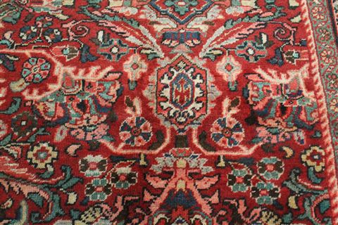 Mahal Red Square Hand Knotted 105 X 107 Area Rug 400-17154 Image 9