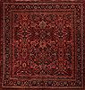 Mahal Red Square Hand Knotted 105 X 107  Area Rug 400-17154 Thumb 0