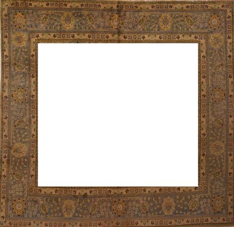 Tabriz Beige Square Hand Knotted 98 X 910 Area Rug 400-17157 Image 12