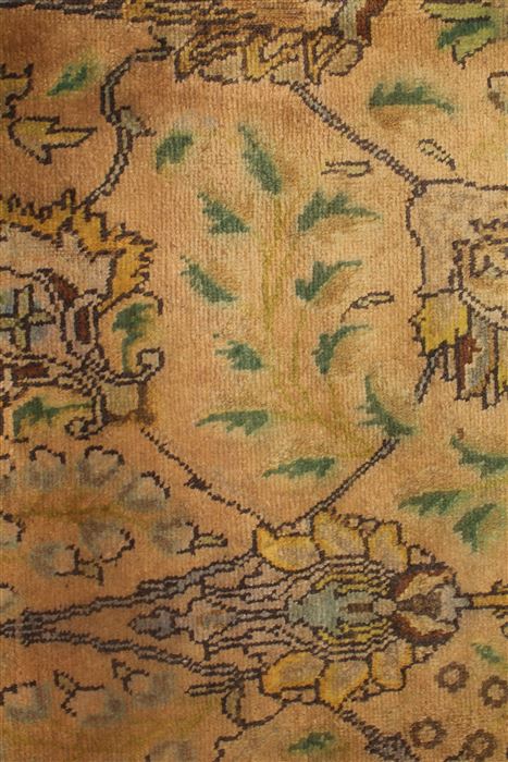 Tabriz Beige Square Hand Knotted 98 X 910 Area Rug 400-17157 Image 7