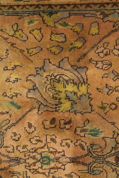 Tabriz Beige Square Hand Knotted 98 X 910 Area Rug 400-17157 Image 8
