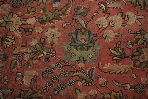 Tabriz Purple Square Hand Knotted 98 X 1010 Area Rug 400-17158 Image 12