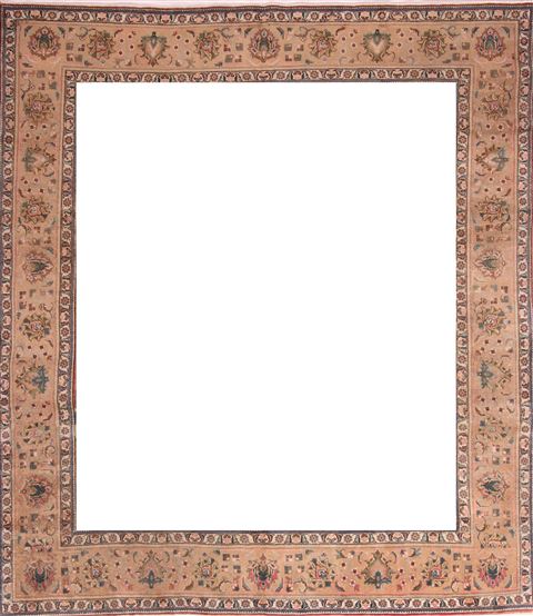 Tabriz Purple Square Hand Knotted 98 X 1010 Area Rug 400-17158 Image 2