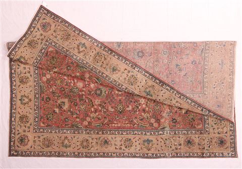 Tabriz Purple Square Hand Knotted 98 X 1010 Area Rug 400-17158 Image 3