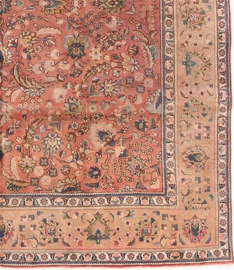 Tabriz Purple Square Hand Knotted 98 X 1010 Area Rug 400-17158 Image 4