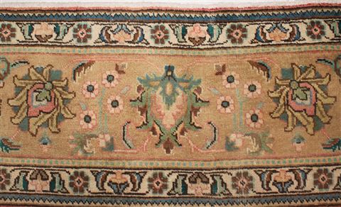 Tabriz Purple Square Hand Knotted 98 X 1010 Area Rug 400-17158 Image 6