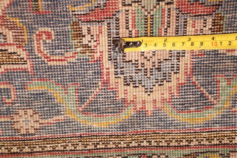 Tabriz Orange Square Hand Knotted 97 X 114 Area Rug 400-17159 Image 18