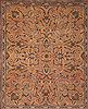 Tabriz Orange Square Hand Knotted 97 X 114 Area Rug 400-17159 Thumb 3