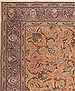 Tabriz Orange Square Hand Knotted 97 X 114  Area Rug 400-17159 Thumb 4