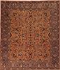 Tabriz Orange Square Hand Knotted 97 X 114  Area Rug 400-17159 Thumb 0