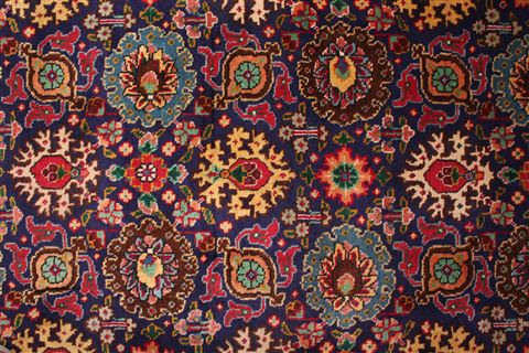 Tabriz Blue Hand Knotted 97 X 127 Area Rug 400-17161 Image 13
