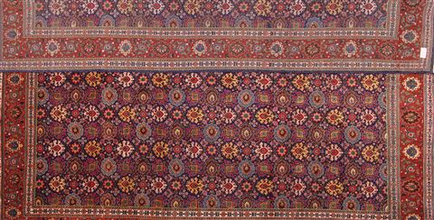Tabriz Blue Hand Knotted 97 X 127 Area Rug 400-17161 Image 4