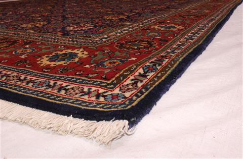 Tabriz Blue Hand Knotted 97 X 127 Area Rug 400-17161 Image 12