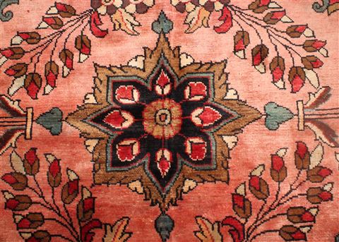 Mahal Red Hand Knotted 102 X 135 Area Rug 400-17164 Image 15