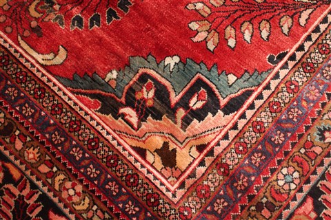 Mahal Red Hand Knotted 102 X 135 Area Rug 400-17164 Image 11