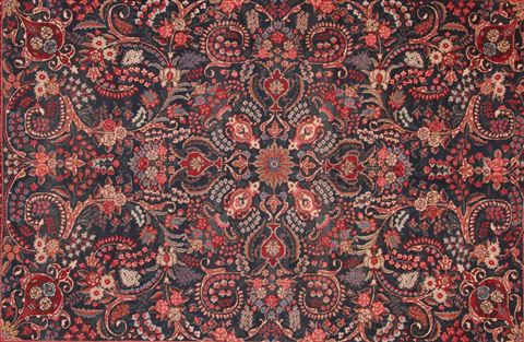 Khoy Black Hand Knotted 102 X 135 Area Rug 400-17165 Image 4