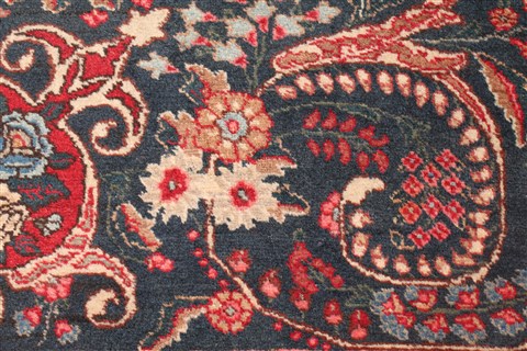 Khoy Black Hand Knotted 102 X 135 Area Rug 400-17165 Image 11
