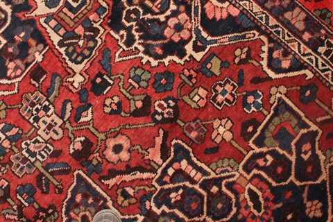 Bakhtiar Red Hand Knotted 1010 X 133 Area Rug 400-17166 Image 11