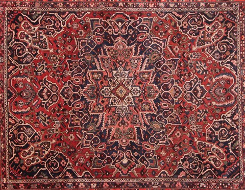 Bakhtiar Red Hand Knotted 1010 X 133 Area Rug 400-17166 Image 2