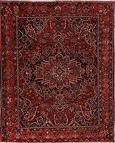 Persian Bakhtiar Red Rectangle 10x14 ft Wool Carpet 17166