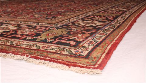 Moshk Abad Red Hand Knotted 107 X 138 Area Rug 400-17167 Image 7