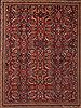 Moshk Abad Red Hand Knotted 107 X 138  Area Rug 400-17167 Thumb 1