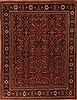 Moshk Abad Red Hand Knotted 107 X 138  Area Rug 400-17167 Thumb 0