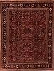Moshk Abad Red Hand Knotted 107 X 138 Area Rug 400-17167 Thumb 0