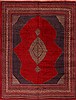 Sarouk Red Hand Knotted 105 X 131  Area Rug 400-17169 Thumb 0