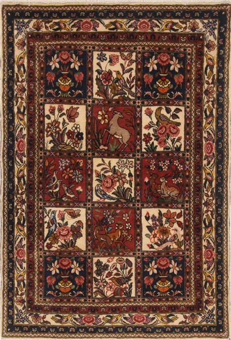 Bakhtiar Multicolor Hand Knotted 35 X 50 Area Rug 250-17173 Image 0