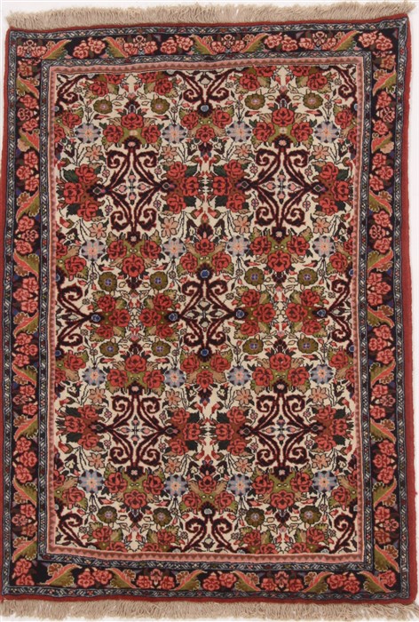 Sarouk Beige Hand Knotted 35 X 49 Area Rug 251-17176 Image 0