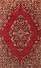 Moshk Abad Red Hand Knotted 104 X 137  Area Rug 400-17180 Thumb 15