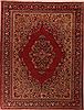 Moshk Abad Red Hand Knotted 104 X 137  Area Rug 400-17180 Thumb 0