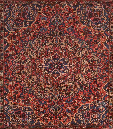 Bakhtiar Purple Square Hand Knotted 98 X 110 Area Rug 400-17182 Image 4