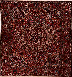 Persian Bakhtiar Purple Square 9 ft and Larger Wool Carpet 17182