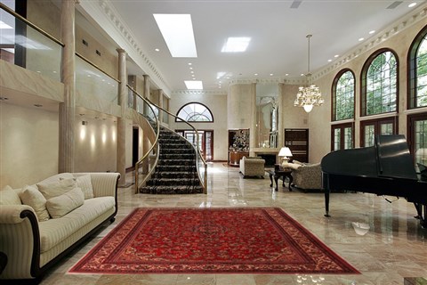 Moshk Abad Red Hand Knotted 104 X 132 Area Rug 400-17184 Image 3