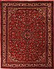 Moshk Abad Red Hand Knotted 104 X 132  Area Rug 400-17184 Thumb 0