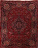 Mashad Red Hand Knotted 101 X 127 Area Rug 400-17186 Thumb 0