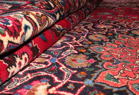 Mashad Red Square Hand Knotted 101 X 114 Area Rug 400-17188 Image 1