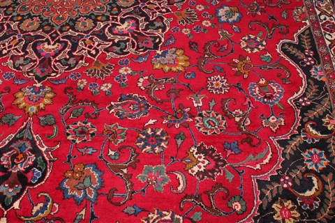 Mashad Red Square Hand Knotted 101 X 114 Area Rug 400-17188 Image 5