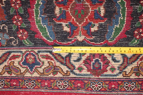 Mashad Red Square Hand Knotted 101 X 114 Area Rug 400-17188 Image 8